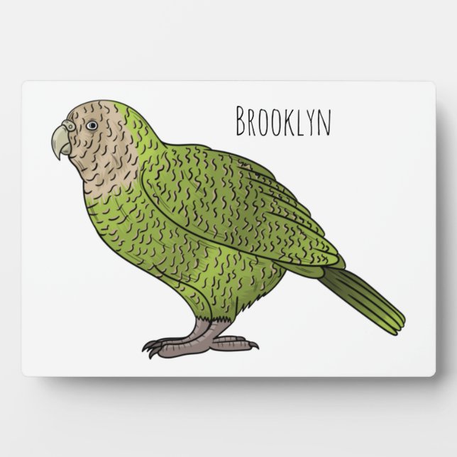 Cartoon Kakapo Fotoplatte (Vorderseite)