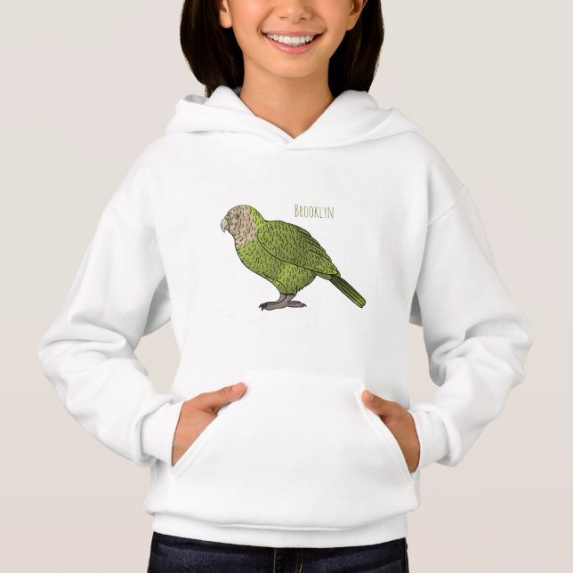 Cartoon Kakapo Hoodie (Vorderseite)