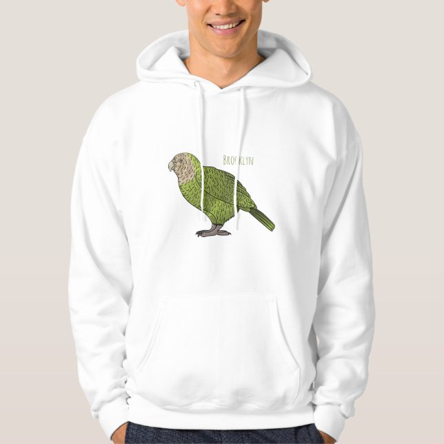 Cartoon Kakapo Hoodie (Vorderseite)