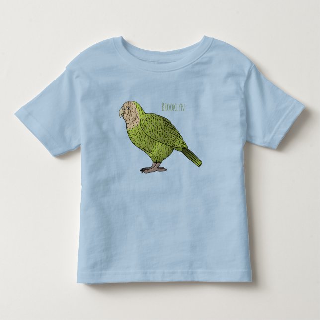 Cartoon Kakapo Kleinkind T-shirt (Vorderseite)