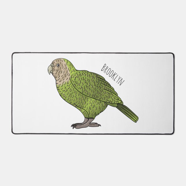 Cartoon Kakapo Schreibtischunterlage (Vorderseite)
