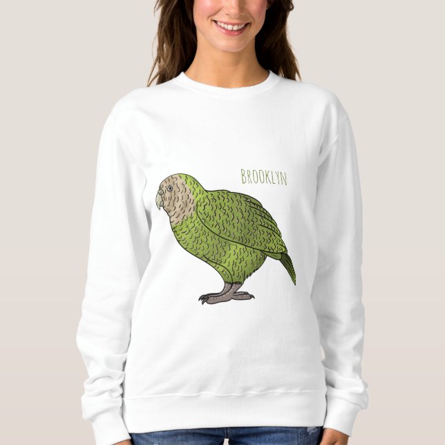 Cartoon Kakapo Sweatshirt (Vorderseite)