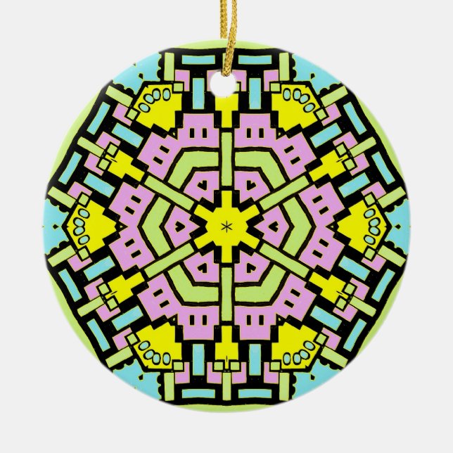 Cartoon Kaleidoskop 05 Keramik Ornament (Vorne)