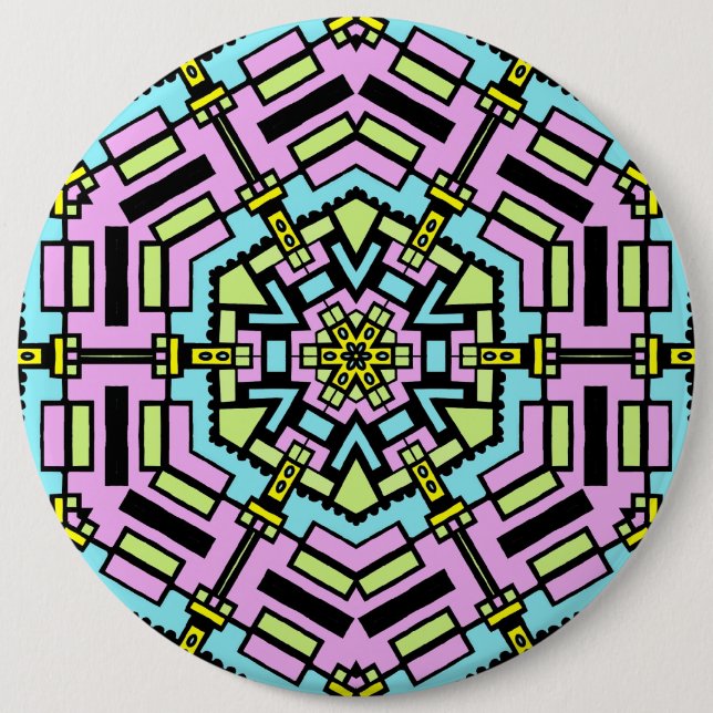 Cartoon Kaleidoskop - Kolossal Button (Vorderseite)
