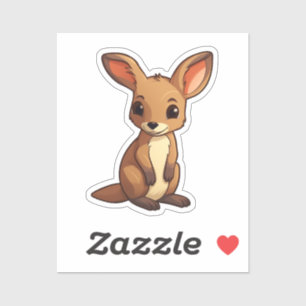 Cartoon Kangaroo Aufkleber