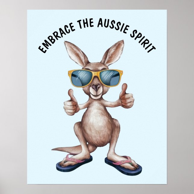 Cartoon Kangaroo Poster (Vorne)