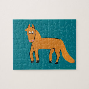 Cartoon-Kastanien-Pferd Puzzle