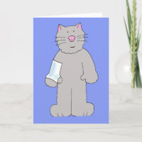 Cartoon Katze mit Arm und Handgelenk in Plakat