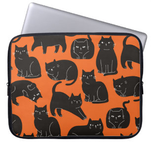 Cartoon Katzen Handgezeichnetes Muster Laptopschutzhülle