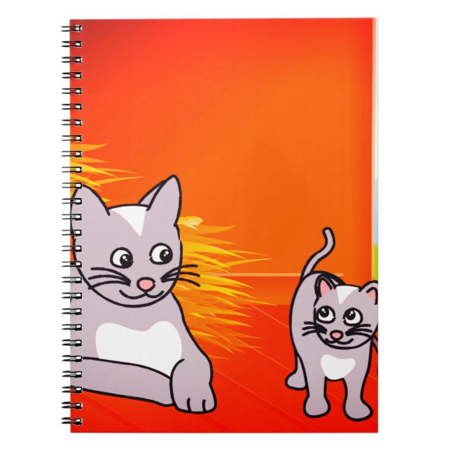 Cartoon Katzen Notizblock (Vorderseite)