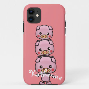 Cartoon Kawaii Schweine personalisieren Case-Mate iPhone Hülle