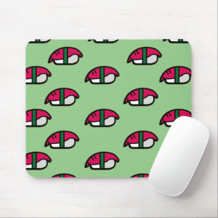 Cartoon Kawaii Sushi, Fischreis & Meeresalgen Mousepad