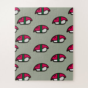 Cartoon Kawaii Sushi, Fischreis & Meeresalgen Puzzle