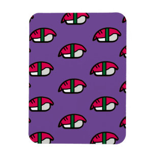 Cartoon Kawaii Sushi, Fischriese und Meeresalgen Magnet