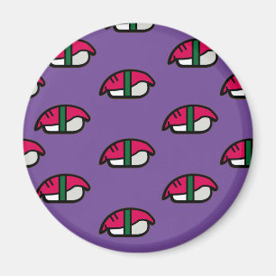 Cartoon Kawaii Sushi, Fischriese und Seetang Magnet