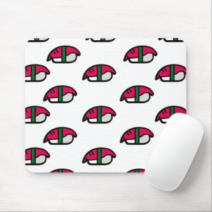 Cartoon Kawaii Sushi, Fish Rice & Seaweed Mousepad