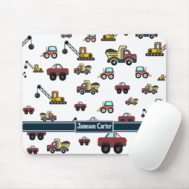 Cartoon Kfz-Kranname Personalisiert Mousepad (Mit Mouse)