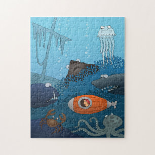 Cartoon Kid U-Boot-Welt Puzzle