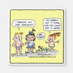 Cartoon Kinder, die ich selber erschaffe Magnet