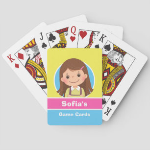 Cartoon Kinderhaar Personalisiert Spielkarten