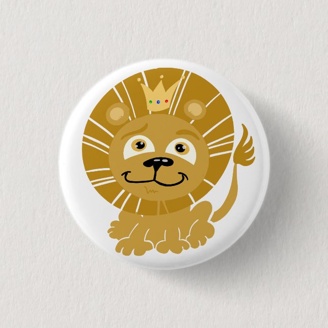 Cartoon King of the Dschungel Button (Vorderseite)