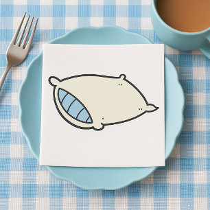 Cartoon Kissen mit Riesen Serviette