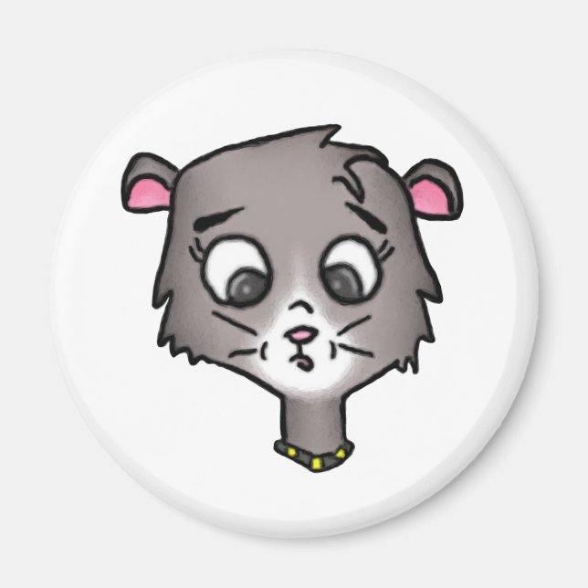 Cartoon Kitten Magnet (Vorne)