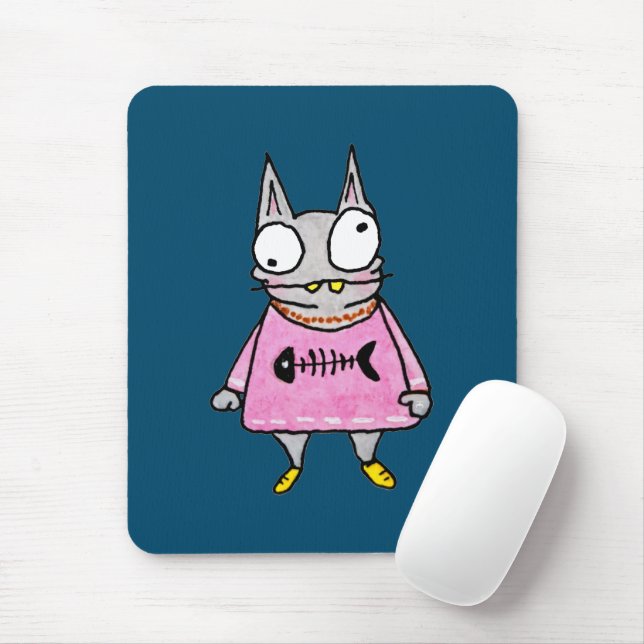 Cartoon Kitten Mousepad (Mit Mouse)