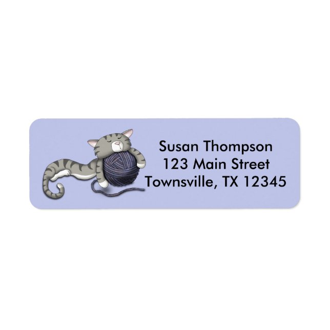 Cartoon Kitty mit Garnkugel (Vorne)