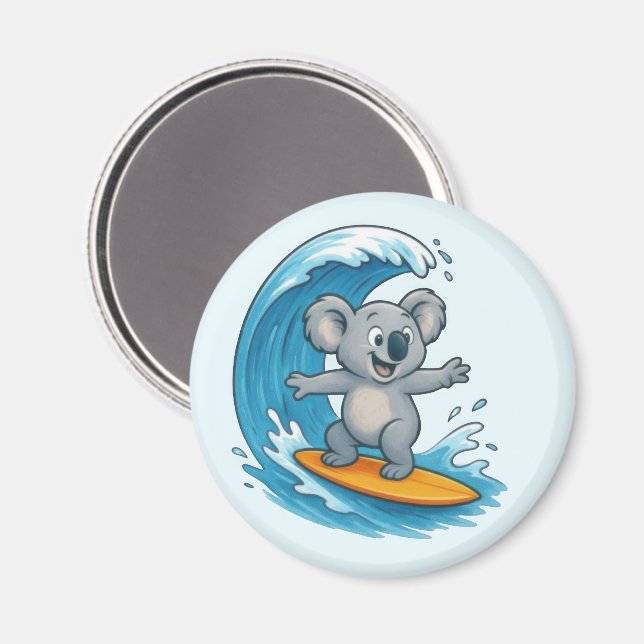 Cartoon Koala Bear Magnet (Vorderseite/Rückseite)