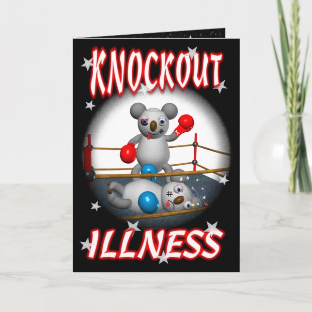 Cartoon Koala Boxer Gute Karte (Vorderseite)
