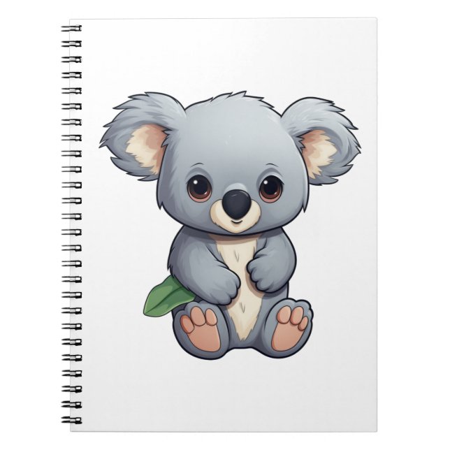 Cartoon Koala-Illustration Notizblock (Vorderseite)