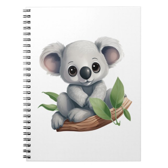 Cartoon Koala-Illustration Notizblock (Vorderseite)