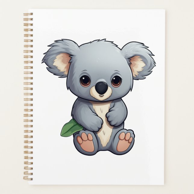 Cartoon Koala-Illustration Planer (Vorderseite)