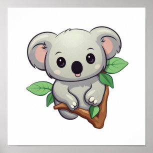 Cartoon Koala-Illustration Poster