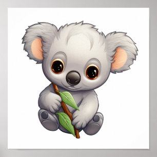 Cartoon Koala-Illustration Poster