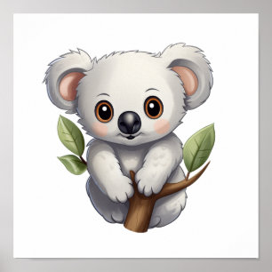 Cartoon Koala-Illustration Poster