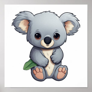 Cartoon Koala-Illustration Poster