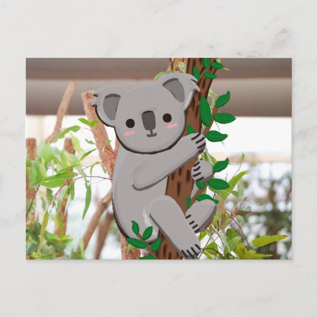 Cartoon Koala Postcard | C's Dream Design Postkarte (Vorderseite)