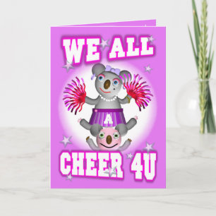 Cartoon Koala Wir jubeln 4U Brunnen Card Karte