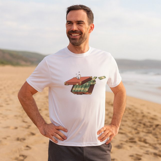 Cartoon-Koffer voll mit Geldautomaten T-Shirt (Von Creator hochgeladen)