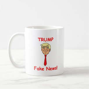 Cartoon konfrontieren Trump mit Krawatte - Fake Ne Kaffeetasse