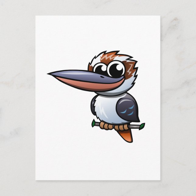 Cartoon Kookaburra Postkarte (Vorderseite)
