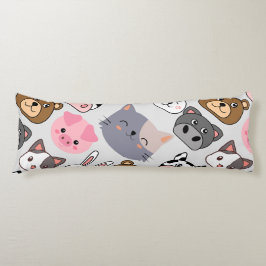 Cartoon Kopf Muster.w BG Seitenschläferkissen