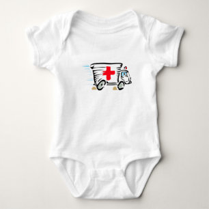 Cartoon-Krankenwagen Baby Strampler