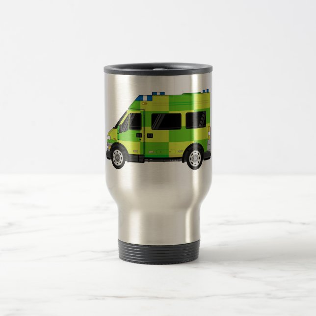 Cartoon-Krankenwagen Reisebecher (Mittel)