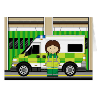 Cartoon-Krankenwagen und EMT