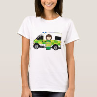 Cartoon-Krankenwagen und EMT