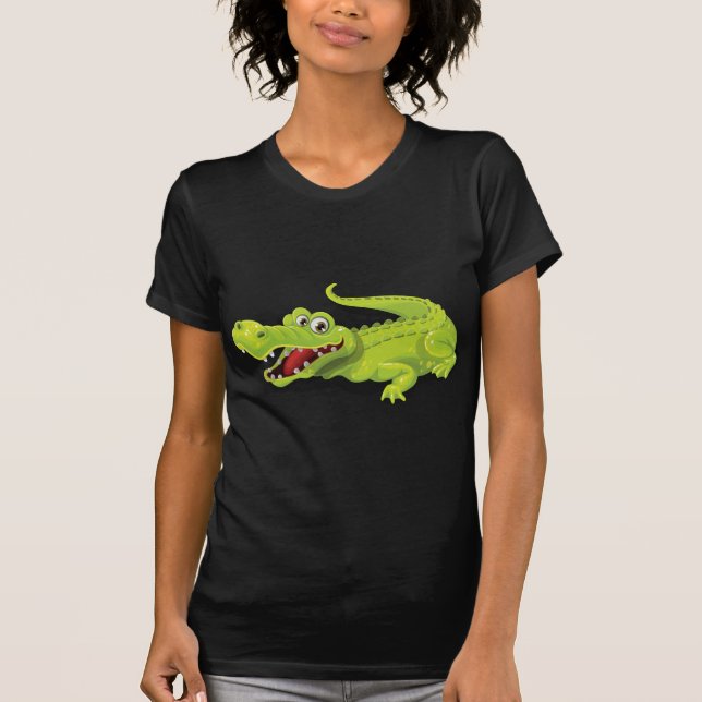 Cartoon-Krokodil T-Shirt (Vorderseite)