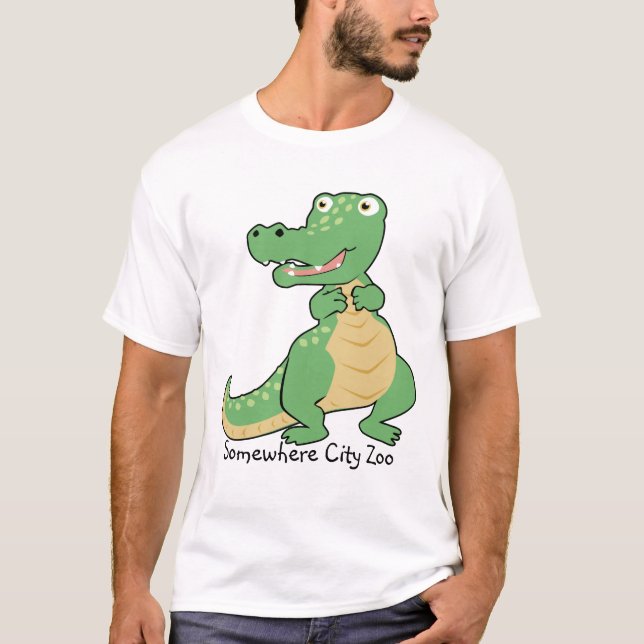 Cartoon-Krokodil-T - Shirt (Vorderseite)